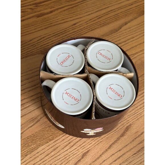 Set Of 4 Angela Staehling Oneida "Sweets Collection" Stoneware Mugs New In Box - Picture 5 of 5
